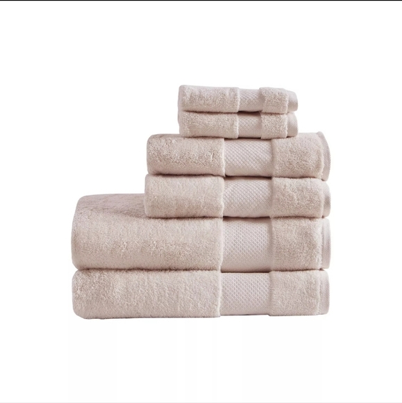 Madison Park Signature Turkish Cotton 6pc Blush Bath Towel Set Pink - Picture 1 of 4
